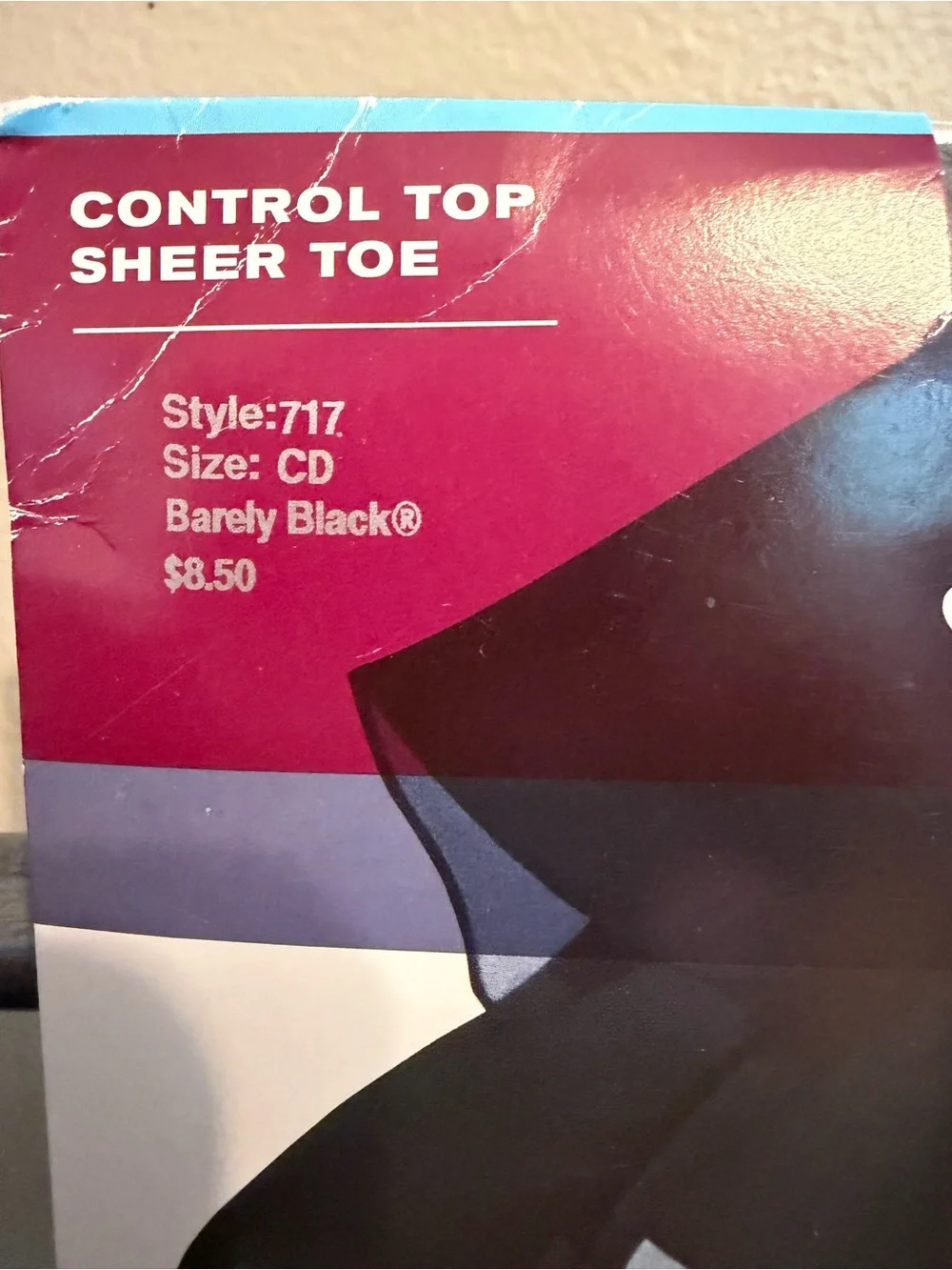 Hanes Silk Reflections Silky Sheer Control Top Pantyhose - Black
